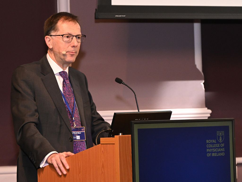 Professor David Burn speaking at St Luke's Symposium 2024 Professor David Burn speaking at St Luke's Symposium 2024